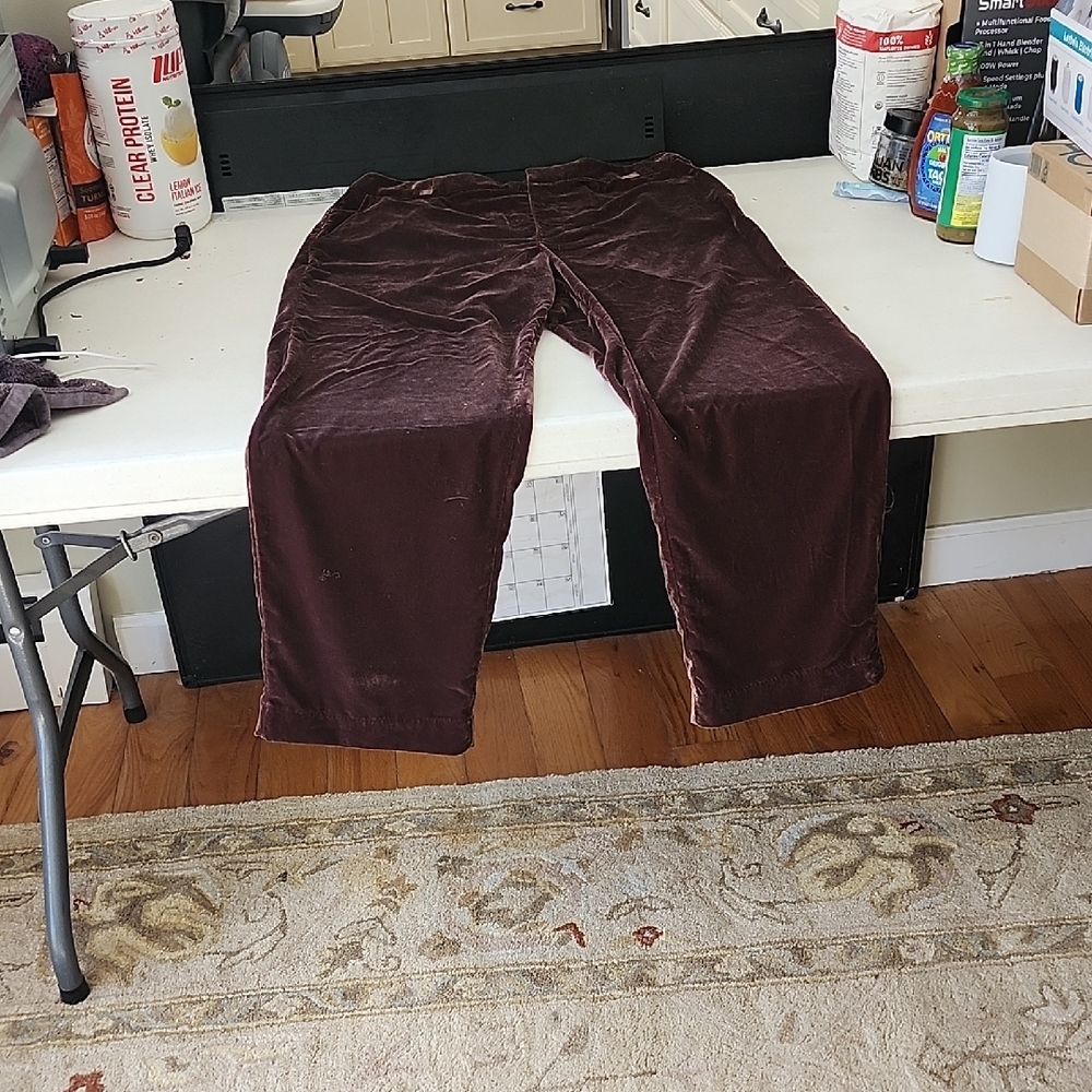 Women's Brown Velvet Pants